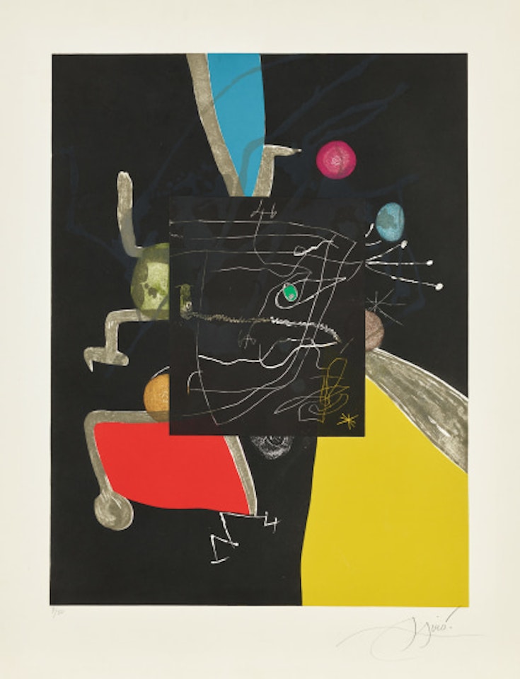 Untitled, plate V from Llibre dels sis Sentits (Book of the Six Senses) (D. 1169; C. 252) by Joan Miró