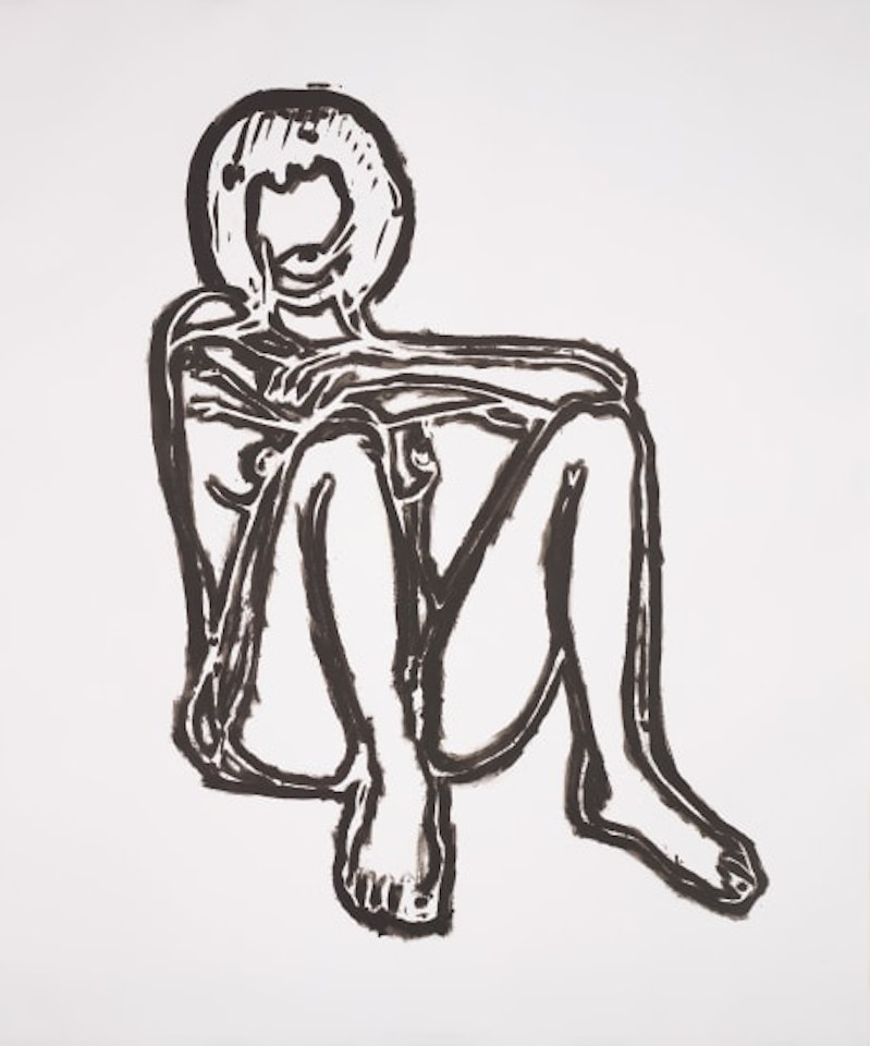 Monica Sitting Elbows on Knees, from BAM Photography Portfolio III by Tom Wesselmann