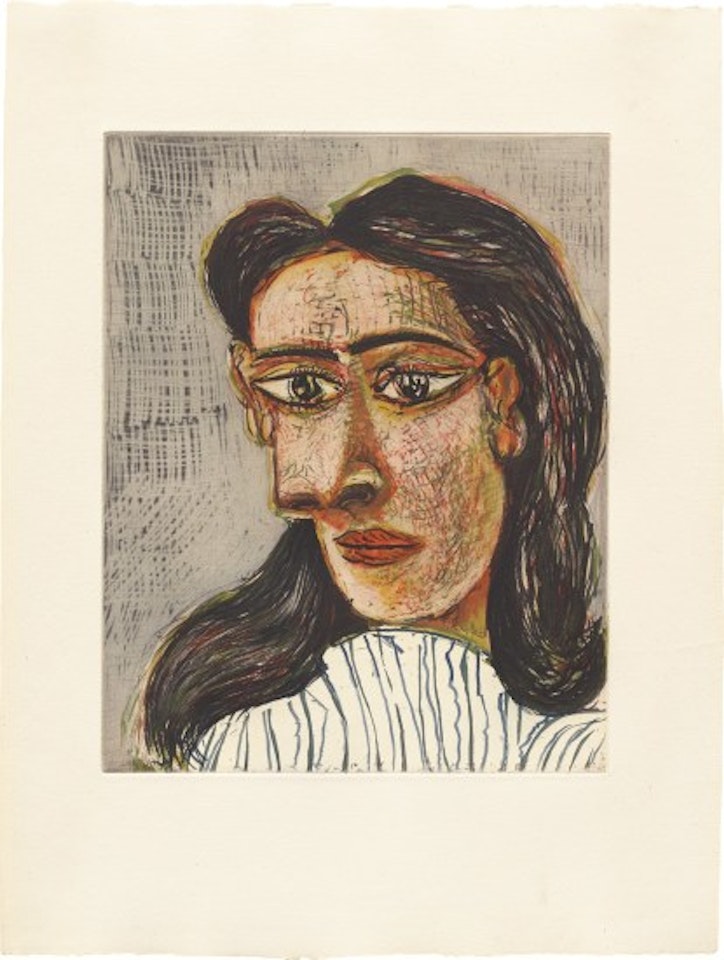 Tête de femme No. 3 (Head of a Woman No. 3): Portrait de Dora Maar (Bl. 1339; Ba. 651) by Pablo Picasso