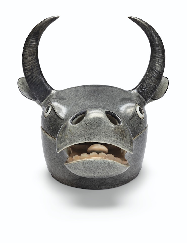 A RARE OX-HEAD TUREEN AND COVER by Anonymous