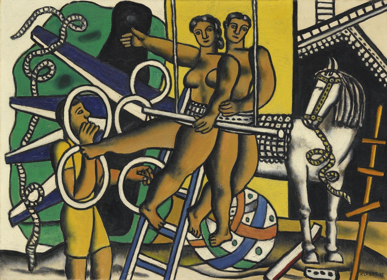 COMPOSITION AU CHEVAL BLANC by Fernand Leger