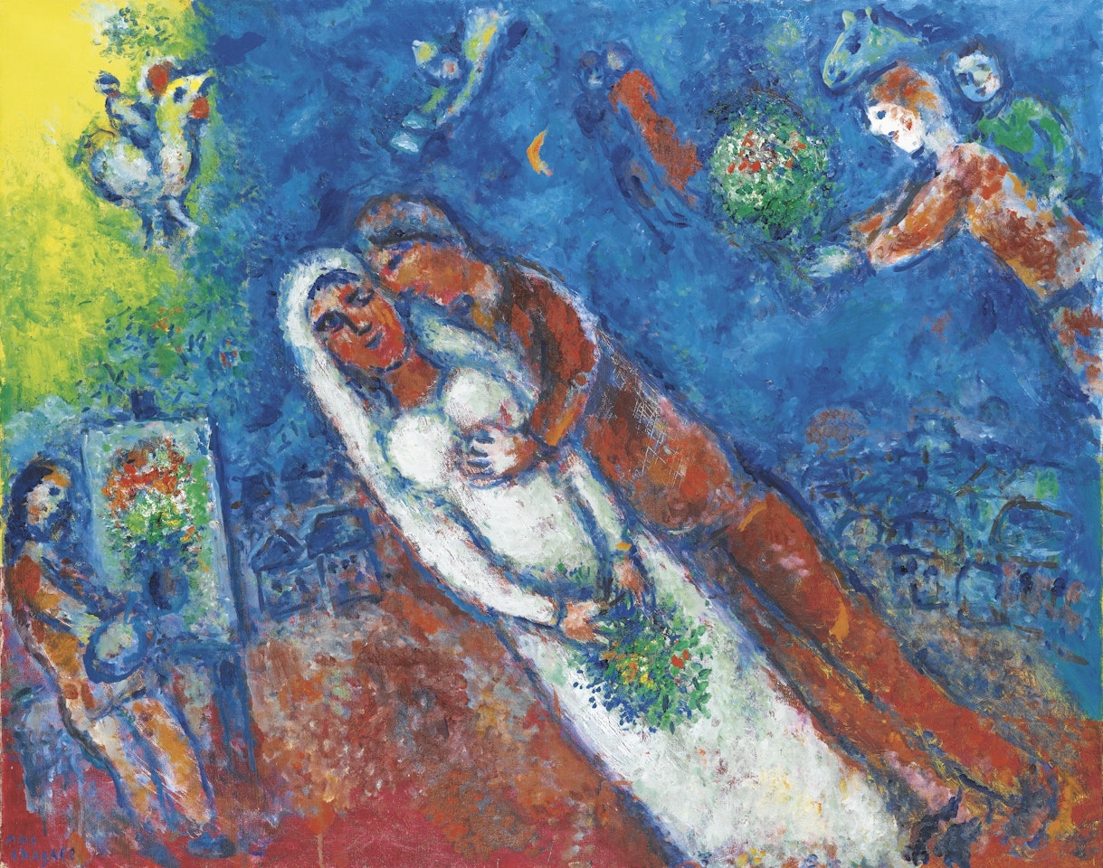 LA FÊTE AUTOUR DE LA MARIÉE by Marc Chagall