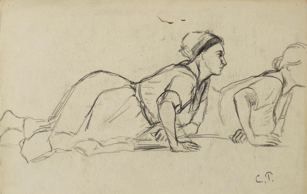 Deux femmes by Camille Pissarro
