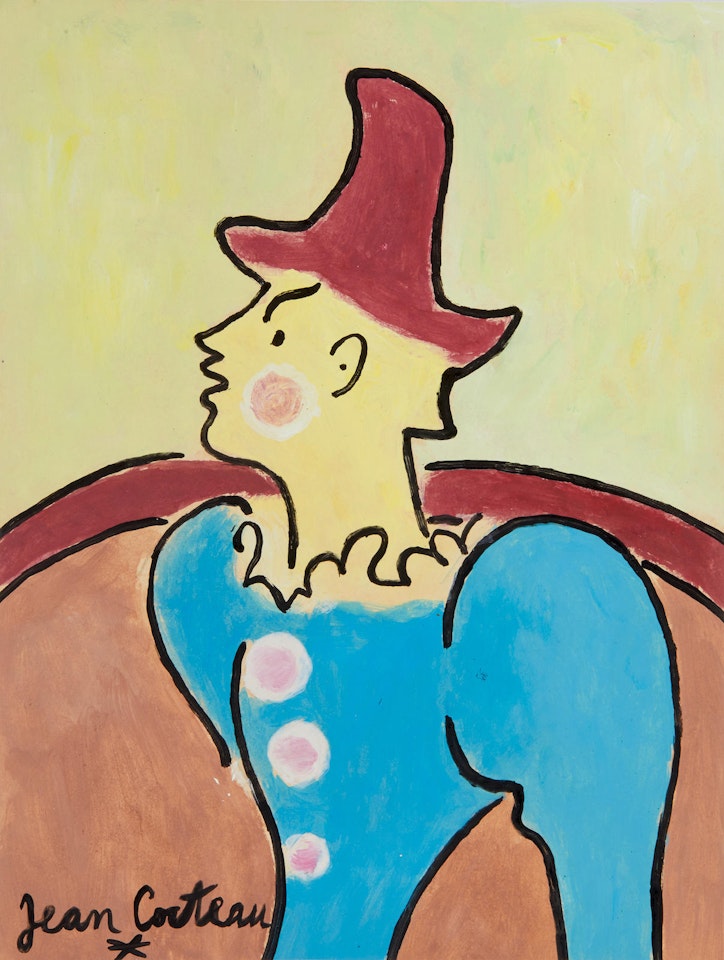Clown au chapeau rouge by Jean Cocteau