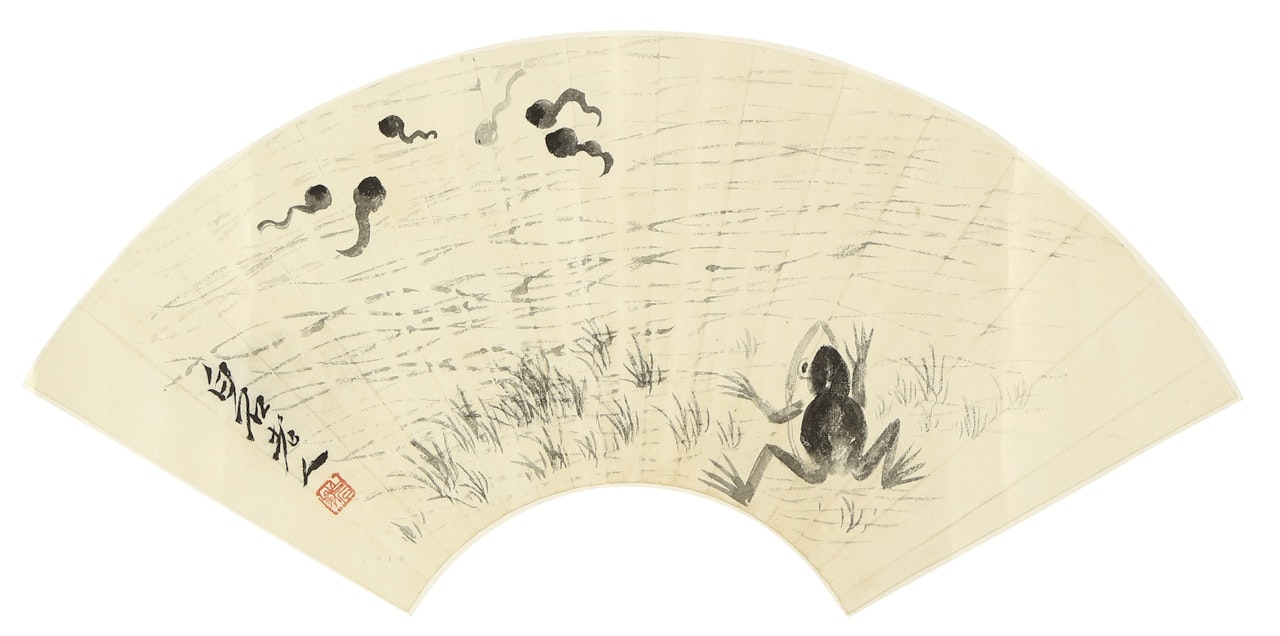 FROG AND TADPOLES by Qi Baishi