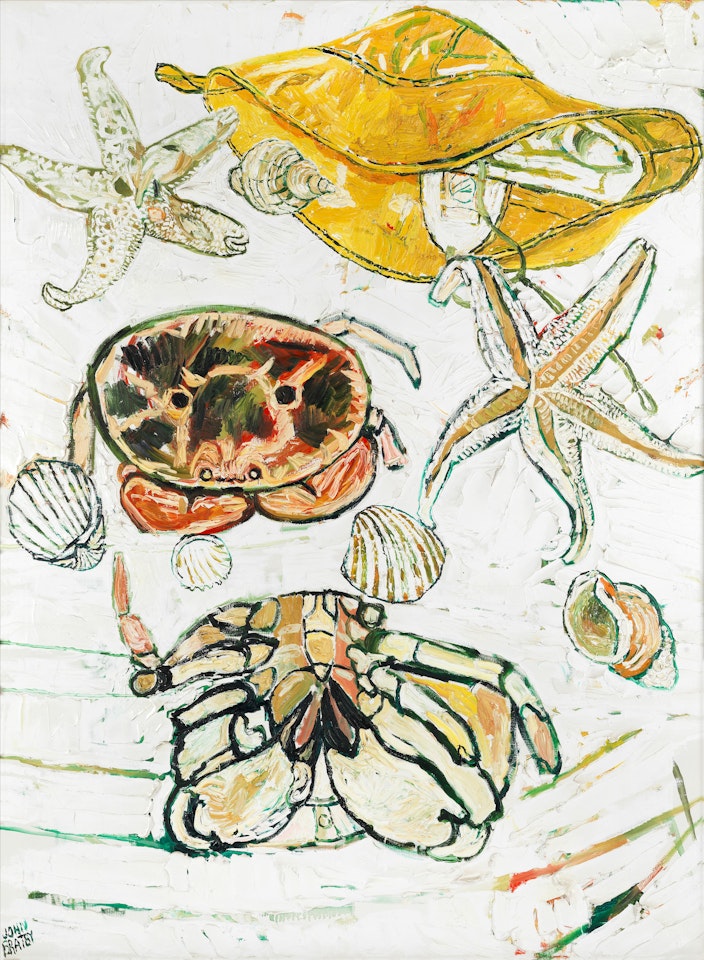 Starfish, a Sou'wester, Shells and Crabs by John Bratby
