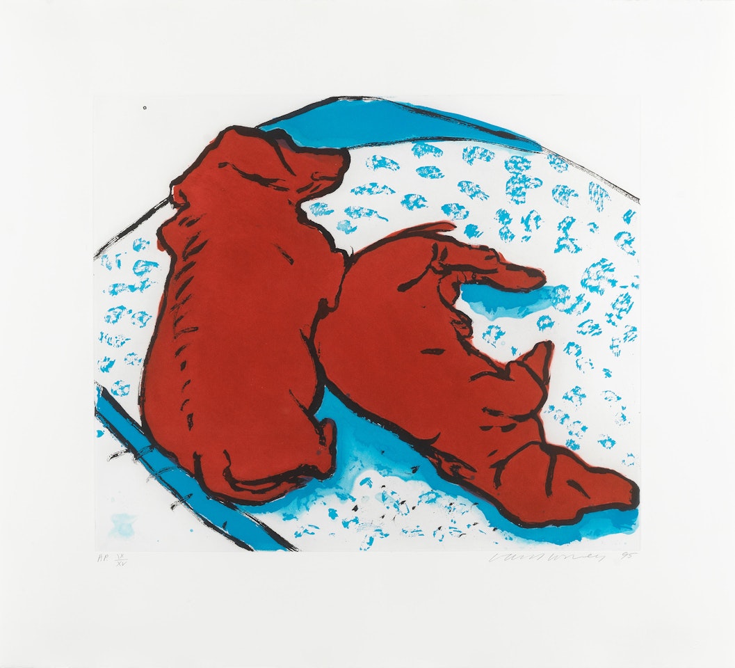 Vertical Dogs by David Hockney