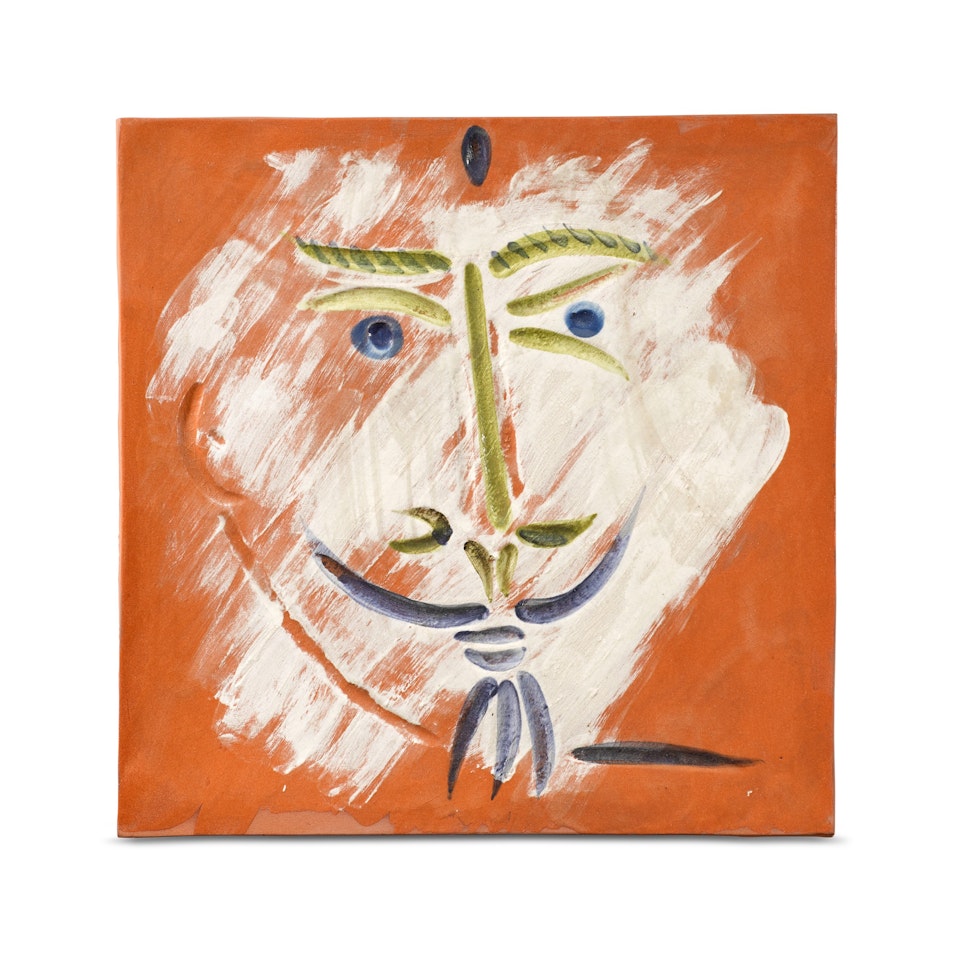 Visage à la barbiche (A. R 601) by Pablo Picasso