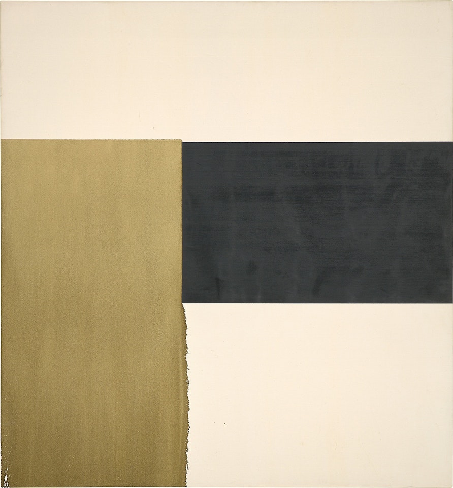Exposed Painting, Olive Green by Callum Innes