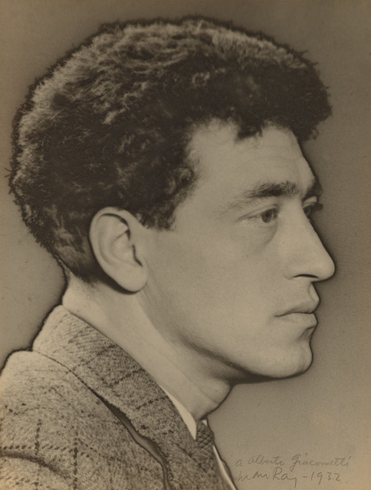 Alberto Giacometti, profil solarisé, 1932 by Man Ray