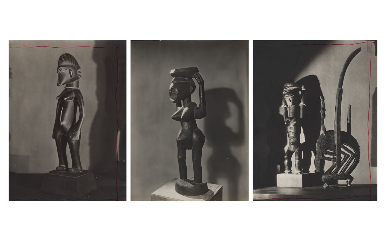 Sculptures africaines dont Femme Senufo, Mali, 1930-1933 by Man Ray