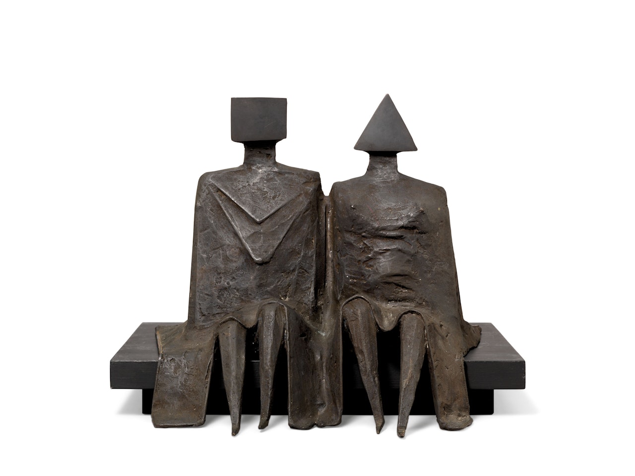 Sitting Couple in Robes I by Lynn Chadwick