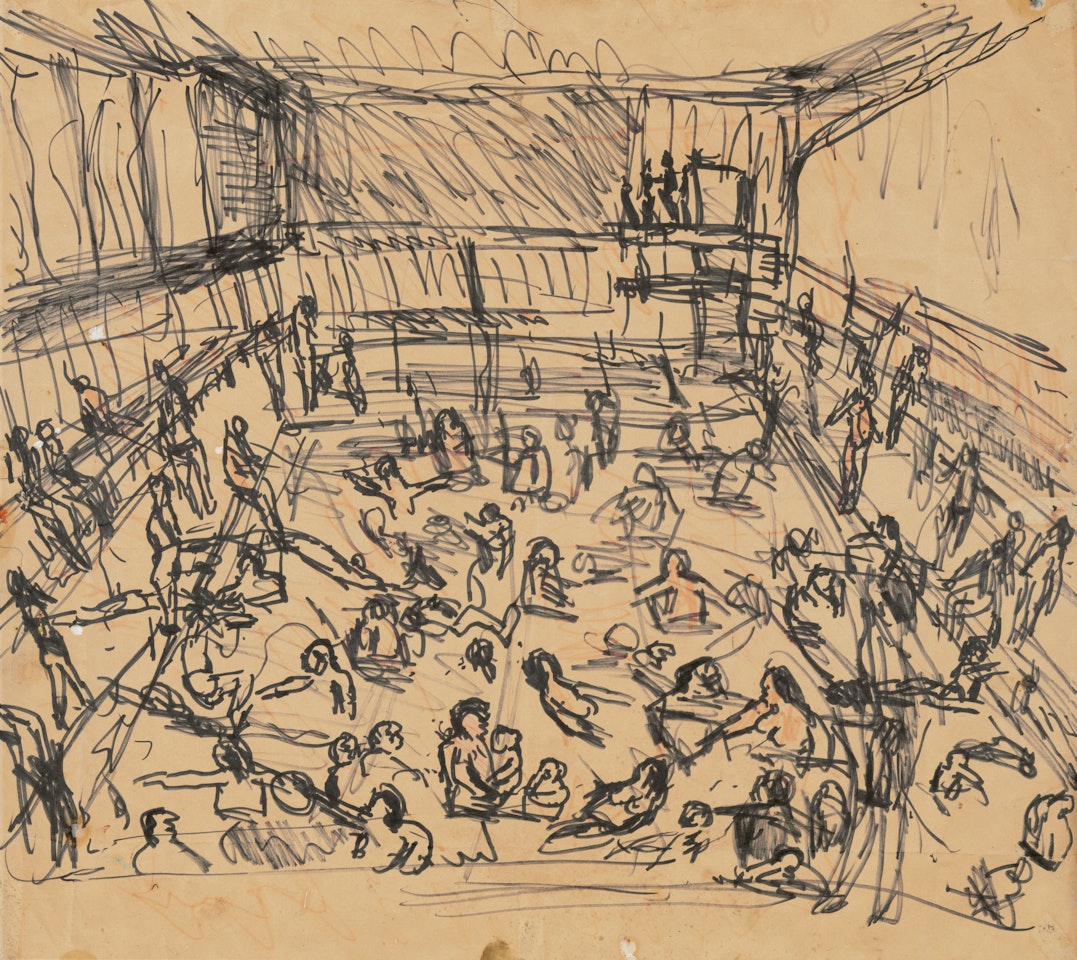 Children's Swimming Pool by Leon Kossoff