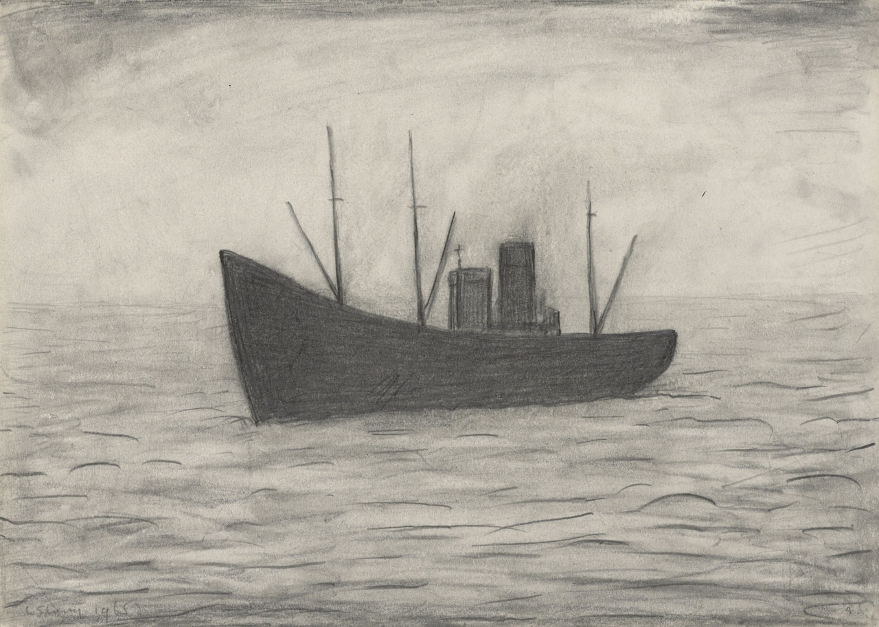 Tanker at Sea by Laurence Stephen Lowry