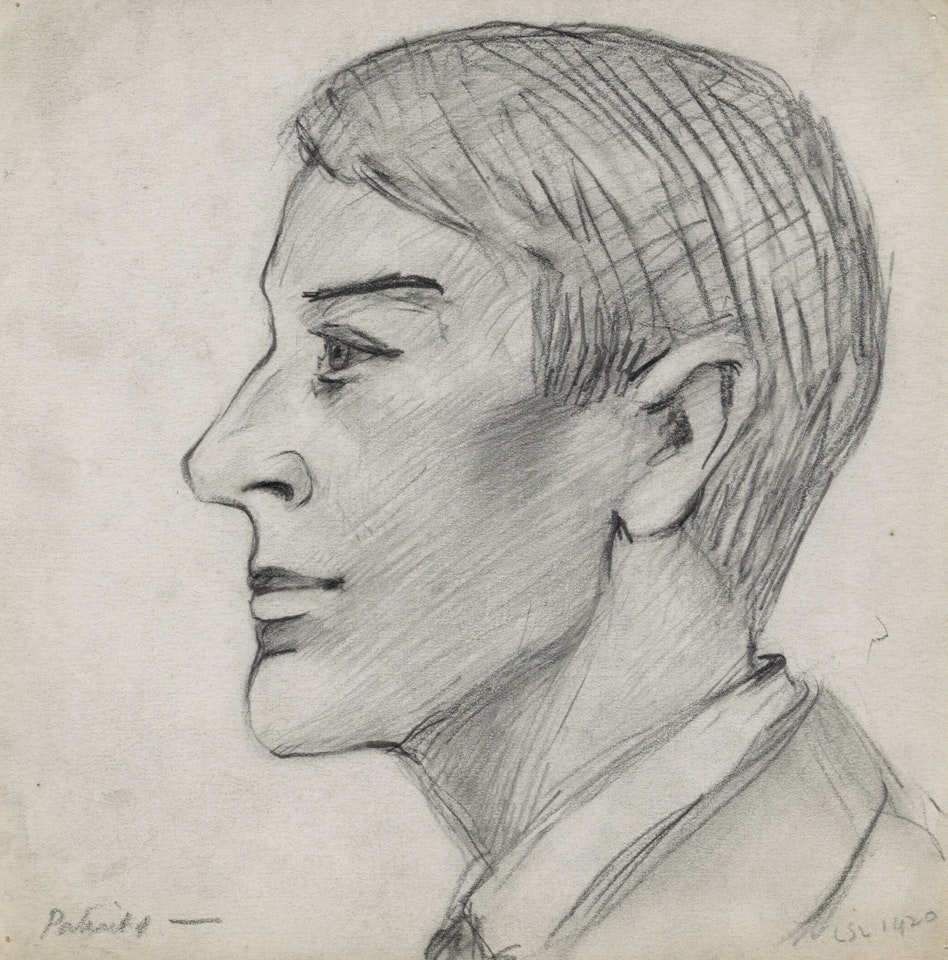 Portrait of a man by Laurence Stephen Lowry