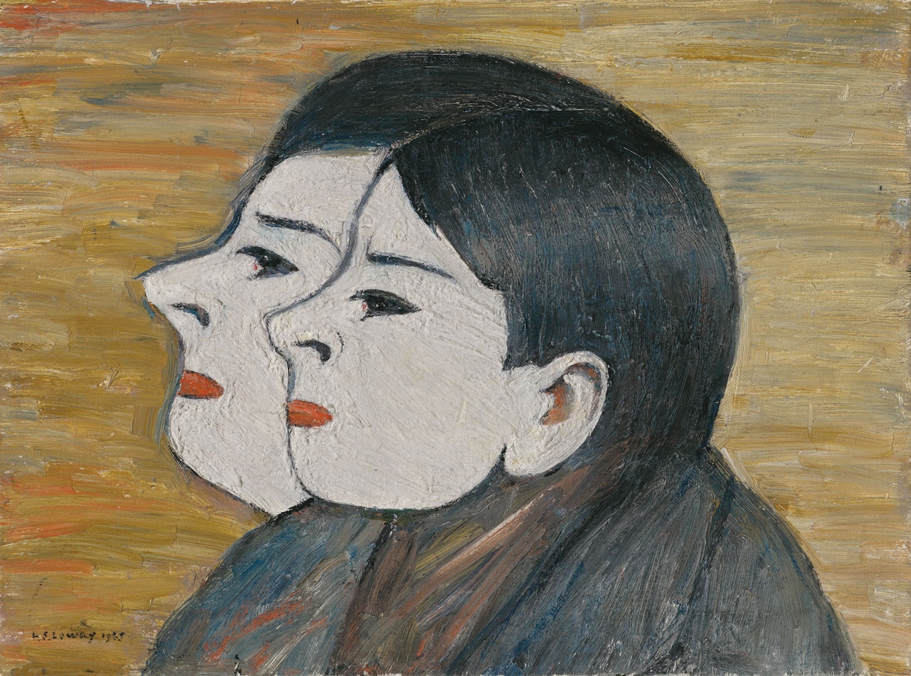 Two Heads by Laurence Stephen Lowry