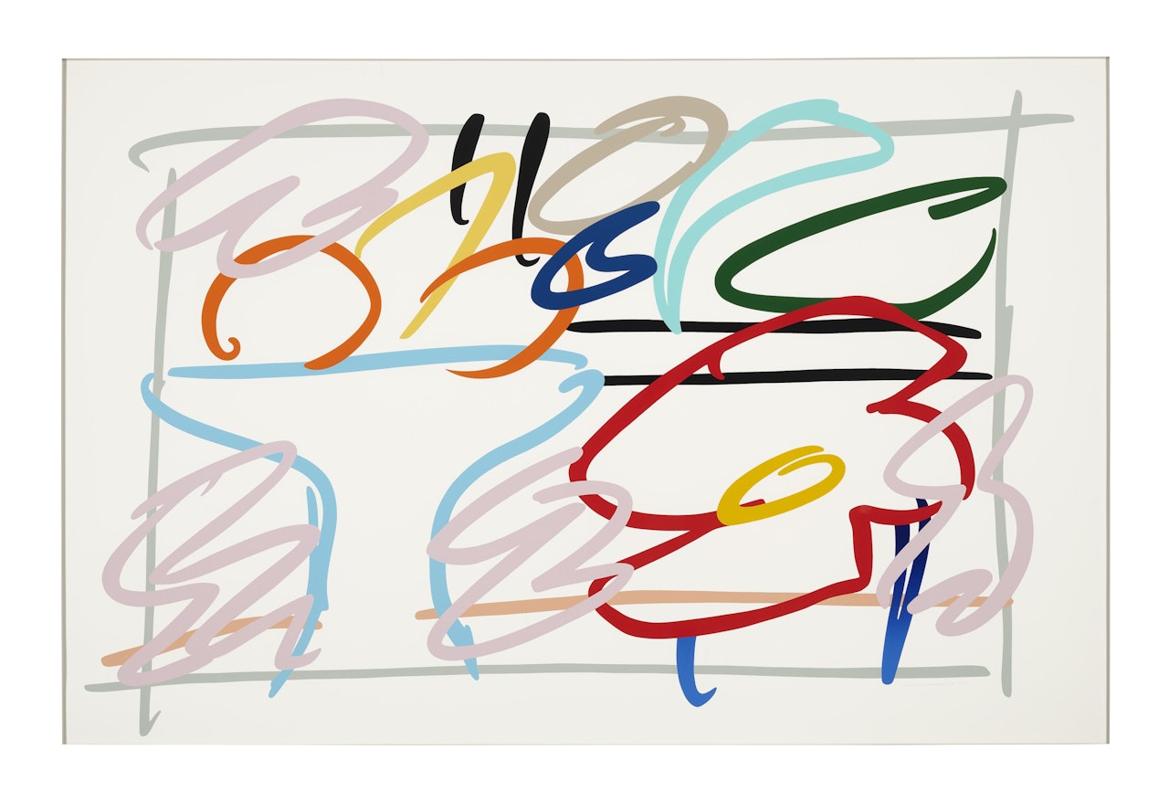 Fast Sketch Still Life with Abstract Painting by Tom Wesselmann