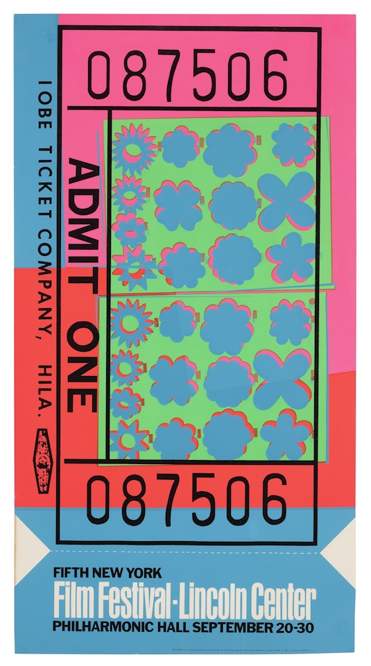 Lincoln Center Ticket by Andy Warhol