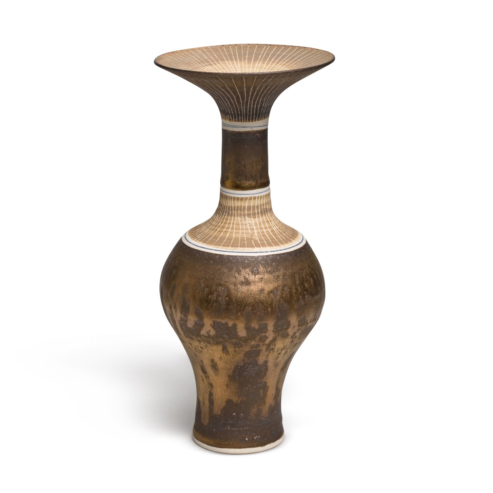 Vase with Flaring Lip by Lucie Rie