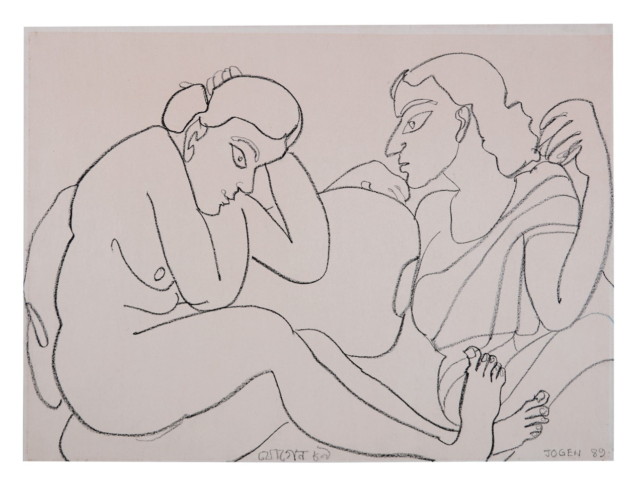 Two Women by Jogen Chowdhury