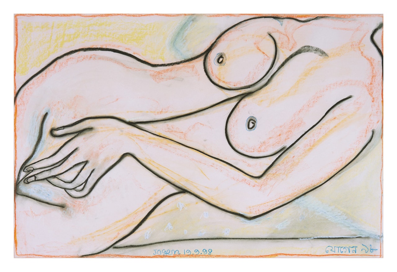 Lying Torso of a Woman by Jogen Chowdhury