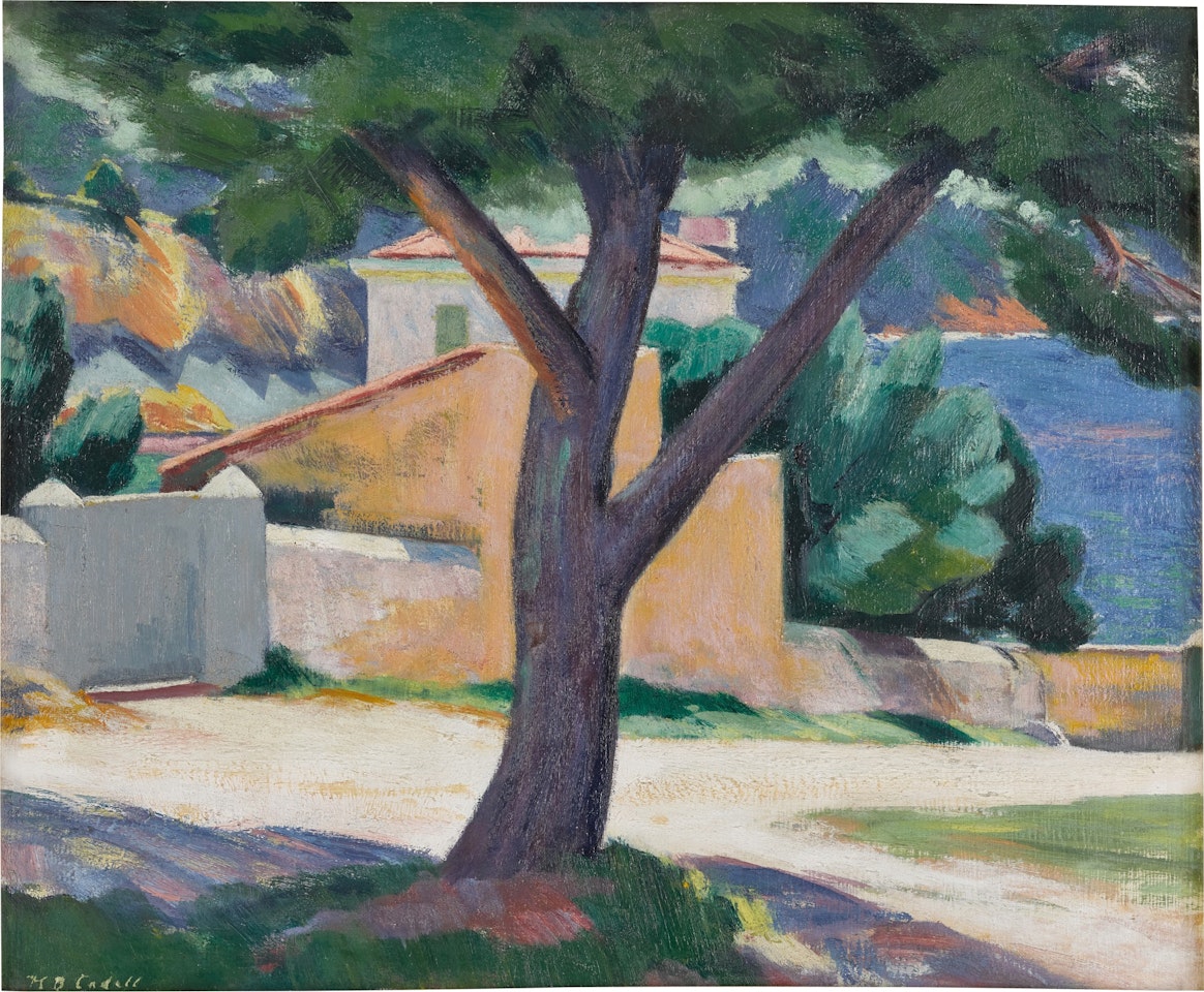 Tree and Houses on the French Riviera by Francis Campbell Boileau Cadell
