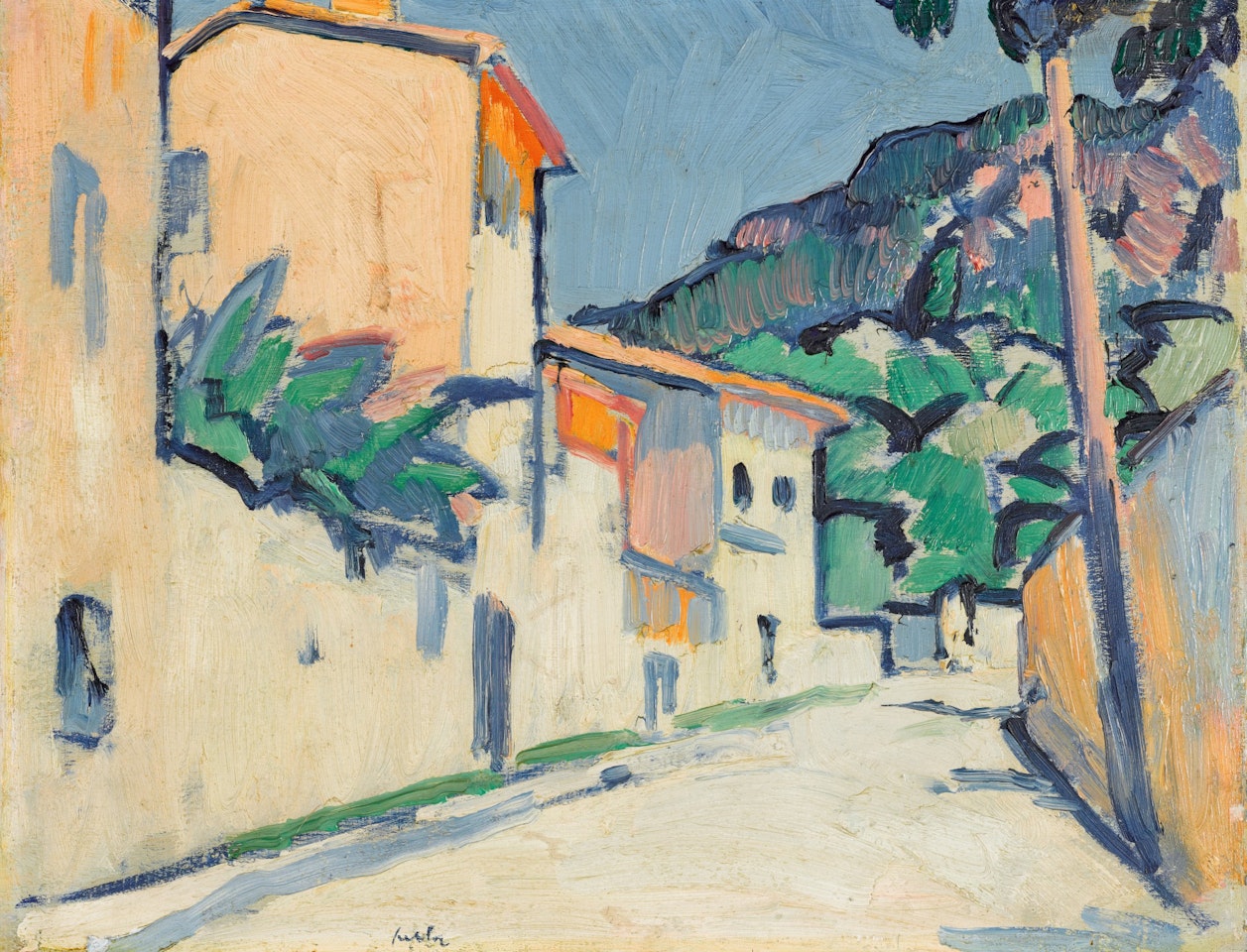 Street in Cassis by Samuel John Peploe