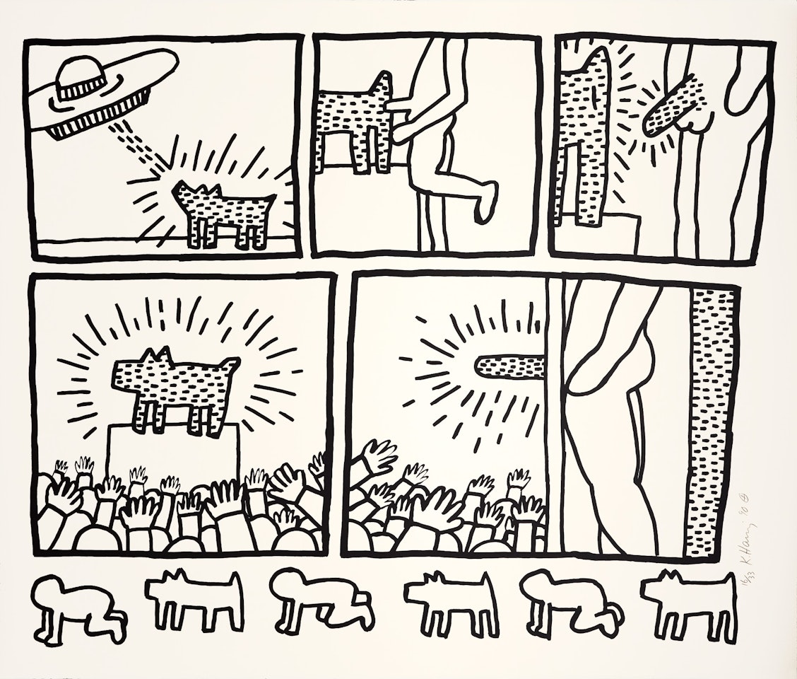 Blueprint Drawings 6 by Keith Haring