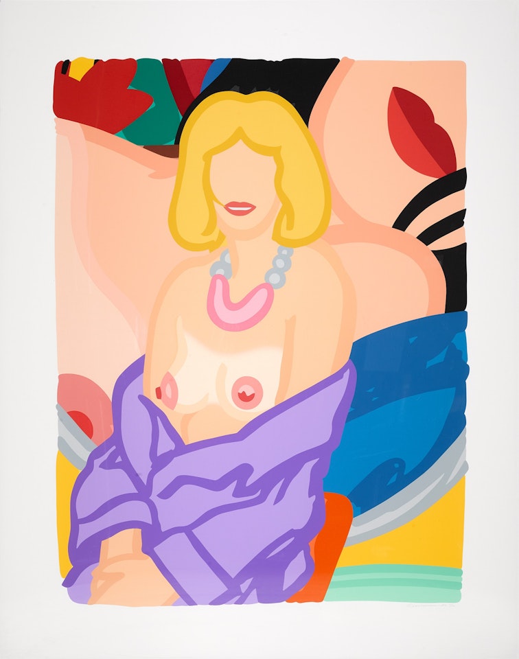 Claire Sitting with Robe Half Off (Vivienne) by Tom Wesselmann