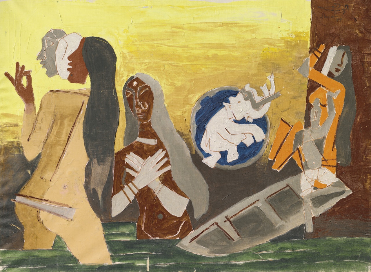 Bathers by M.F. Husain