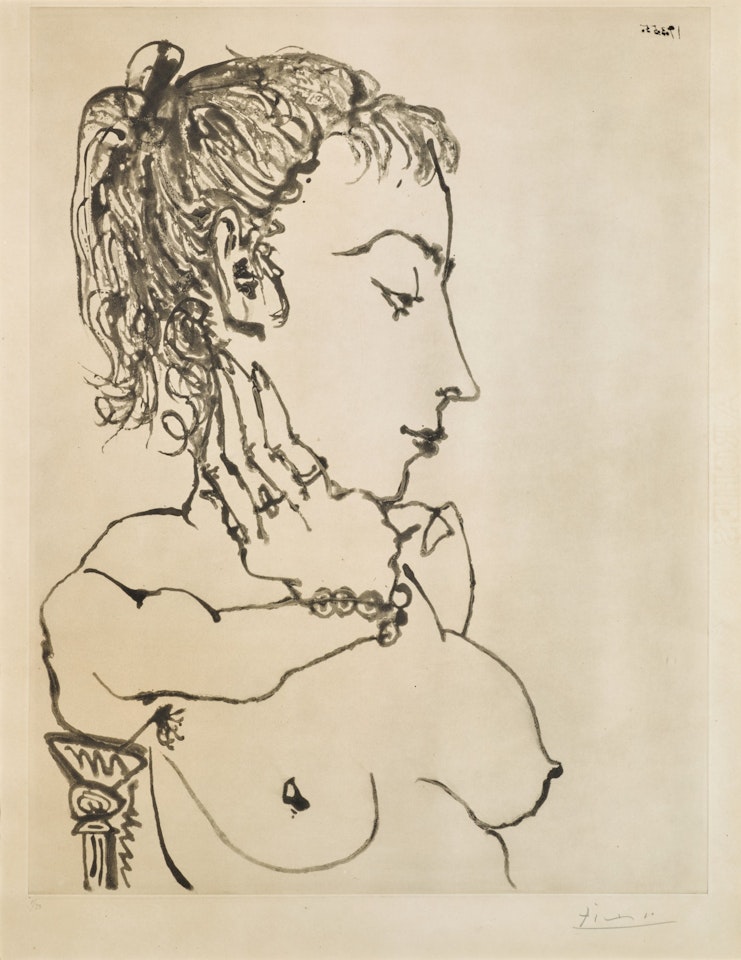 Buste de femme à la queue de cheval: Jacqueline (B. 771; Ba. 927) by Pablo Picasso