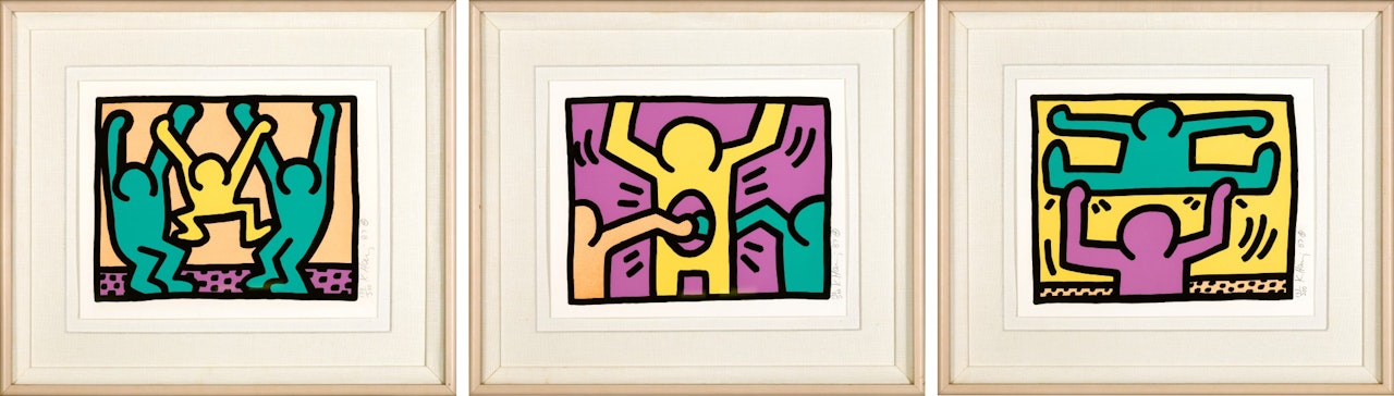 Pop Shop I (Three Plates) (L. pp. 82-83) by Keith Haring