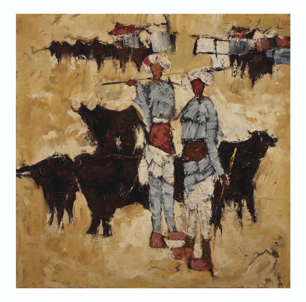 Untitled (Herdsmen) by B Prabha