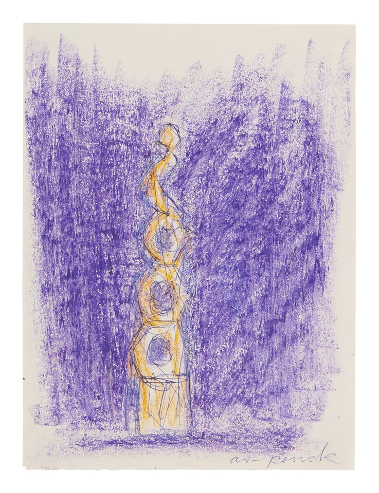 Untitled (zu Kleines Denkmal fur Great Britain) by A.R. Penck