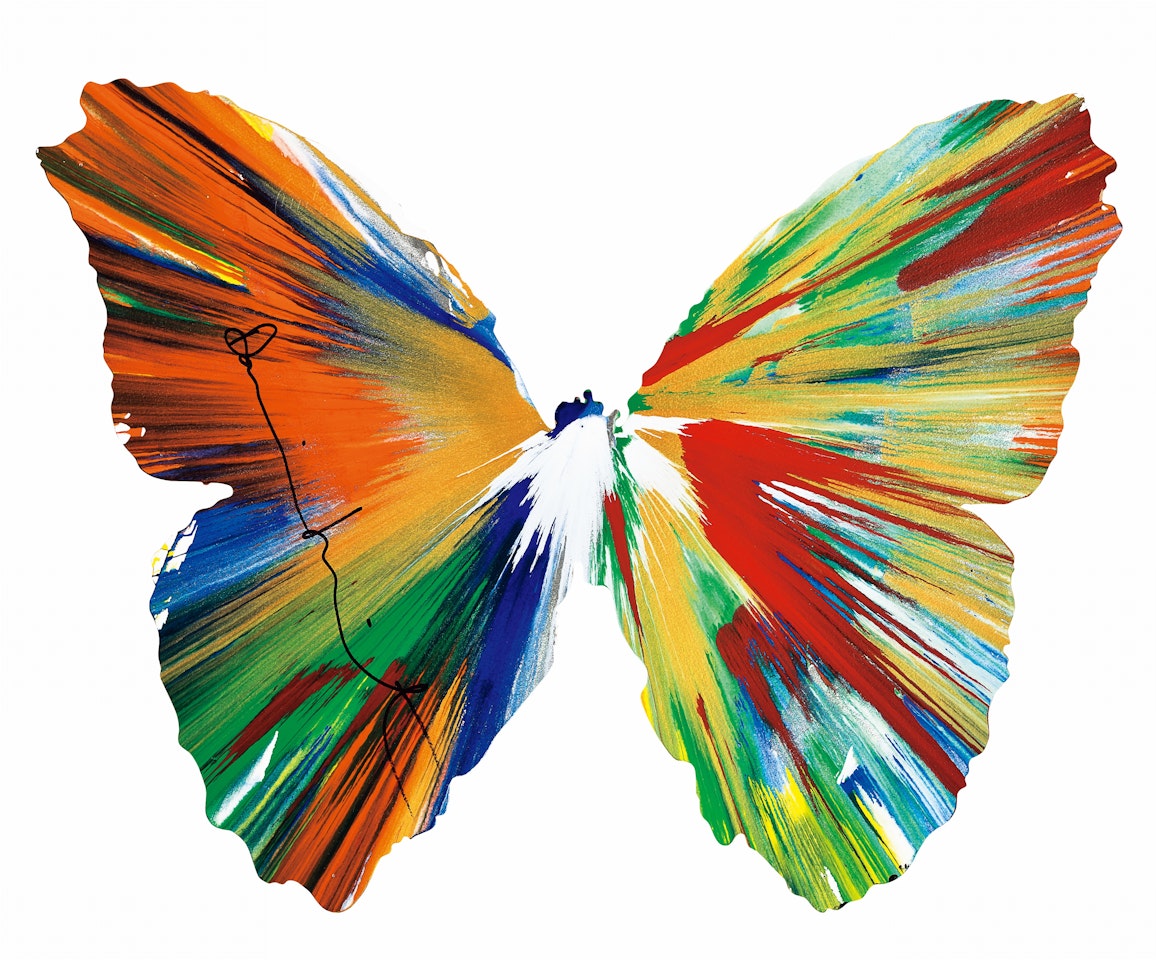 Butterfly Spin Painting by Damien Hirst