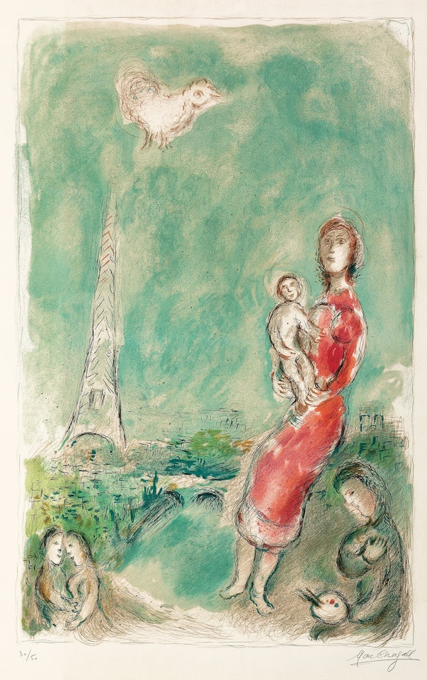 Maternité Rouge by Marc Chagall