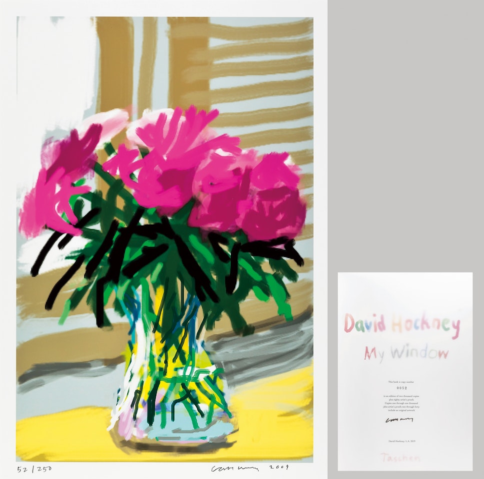 My Window Art Edition (No.1–250) with a print of the iPad drawing No.535, 28th June 2009 by David Hockney