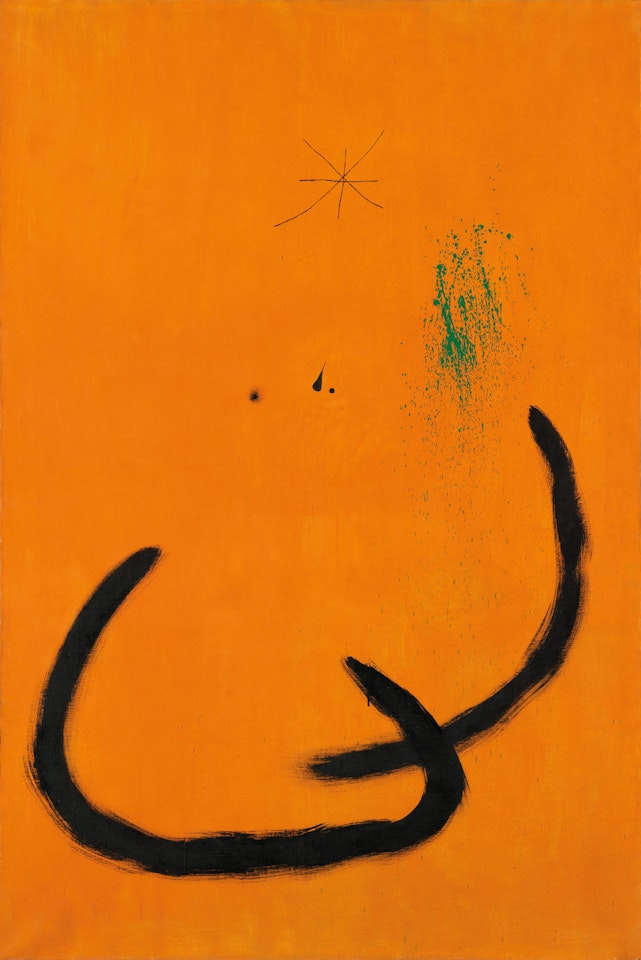 Goutte d'eau sur la neige rose by Joan Miró
