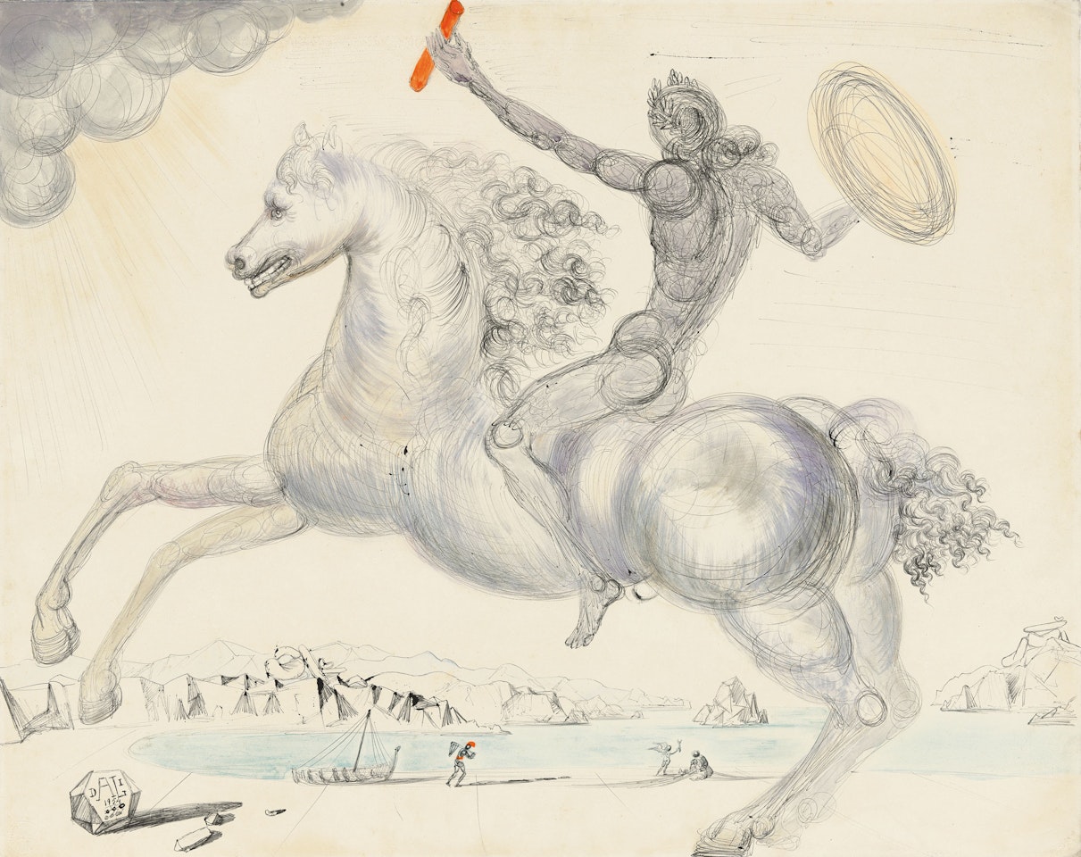 Le chevalier by Salvador Dali