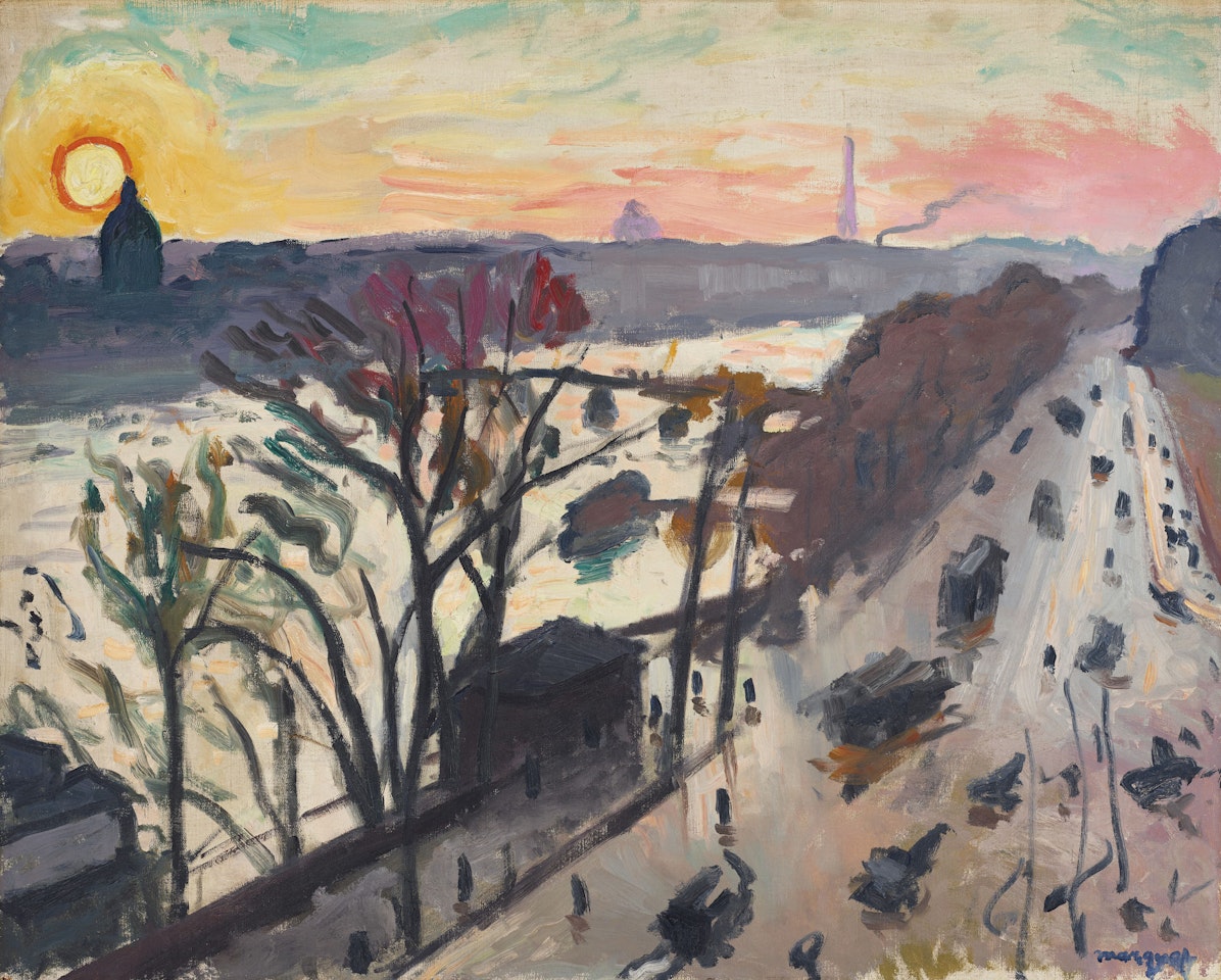 Paris, Quai du Louvre, Soleil d'hiver by Albert Marquet
