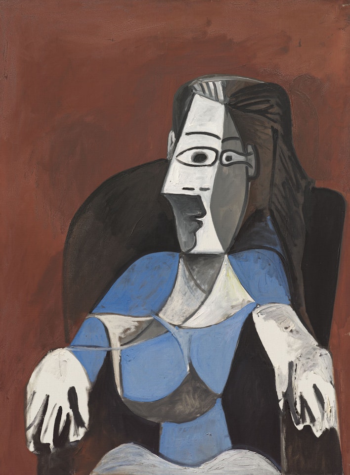 Femme assise dans un fauteuil noir (Jacqueline) by Pablo Picasso