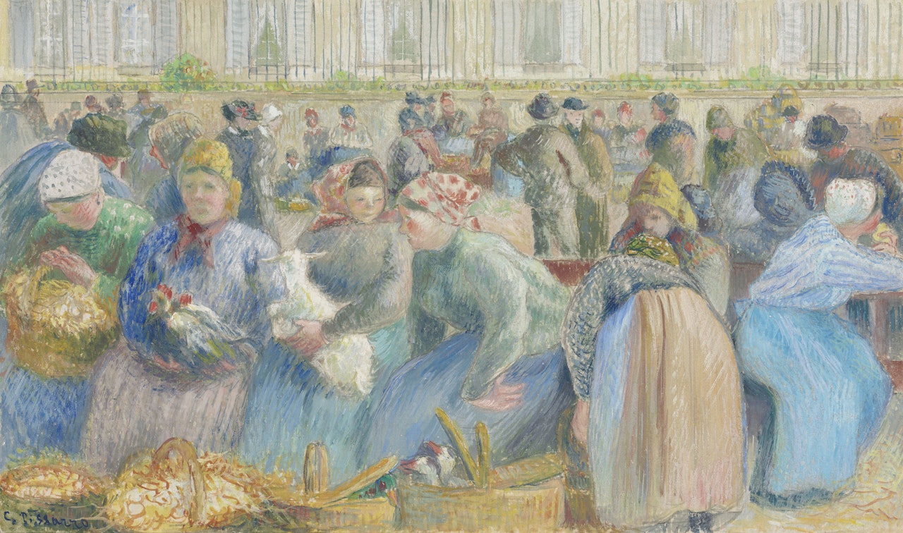 Le Marché aux oeufs by Camille Pissarro