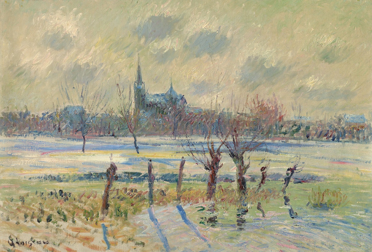 La prairie à Rezé près de Nantes by Gustave Loiseau