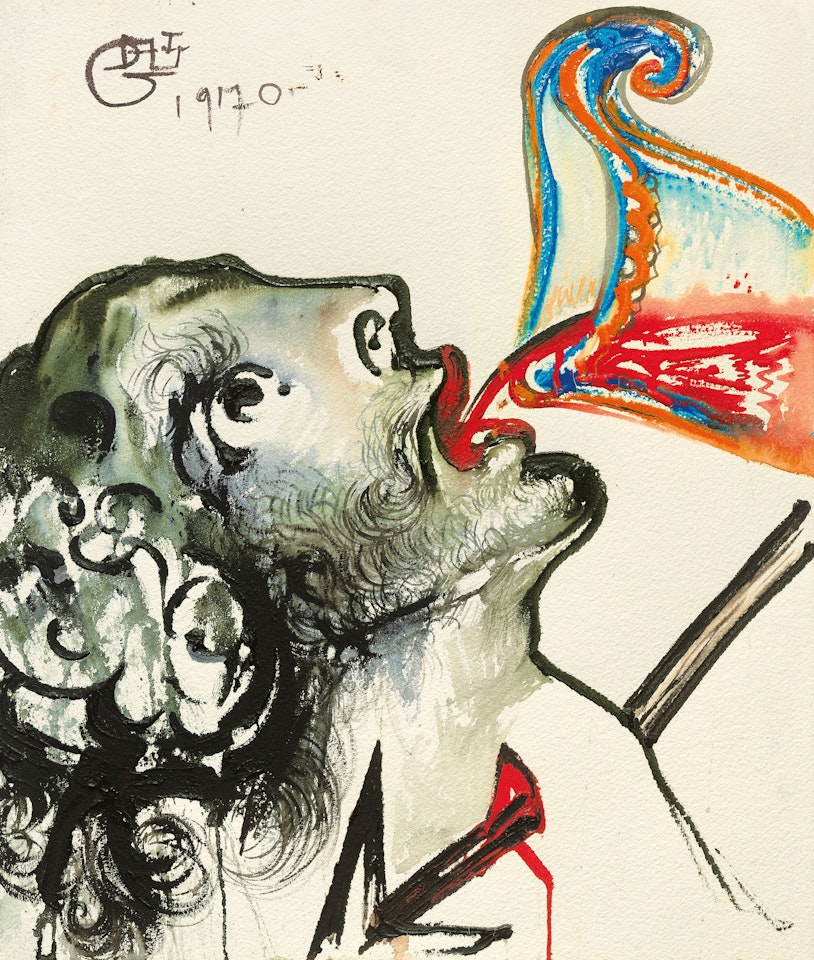 Antinoos transpercé par la flèche d'Ulysse by Salvador Dali