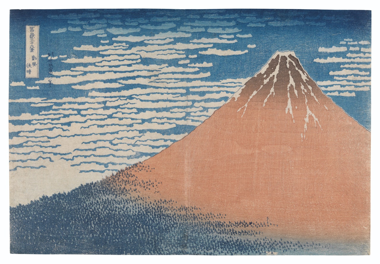 Gaifu kaisei (Fine wind, clear weather) [“Red Fuji”] by Katsushika Hokusai