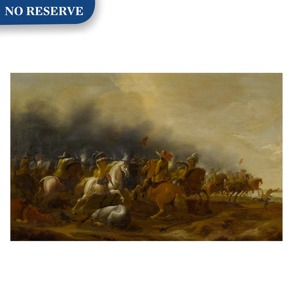 Cavalry skirmish by Dutch School