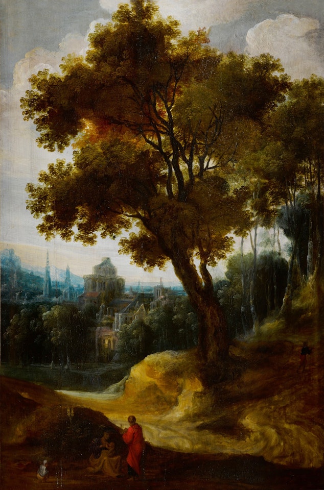 A landscape with the Rest on the Flight into Egypt by Flemish School
