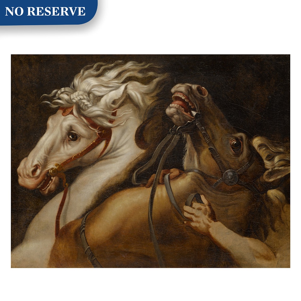 A study of two horses by Italian School