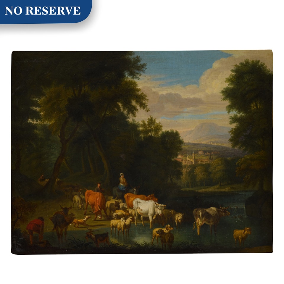 Pastoral landscape by Dutch School