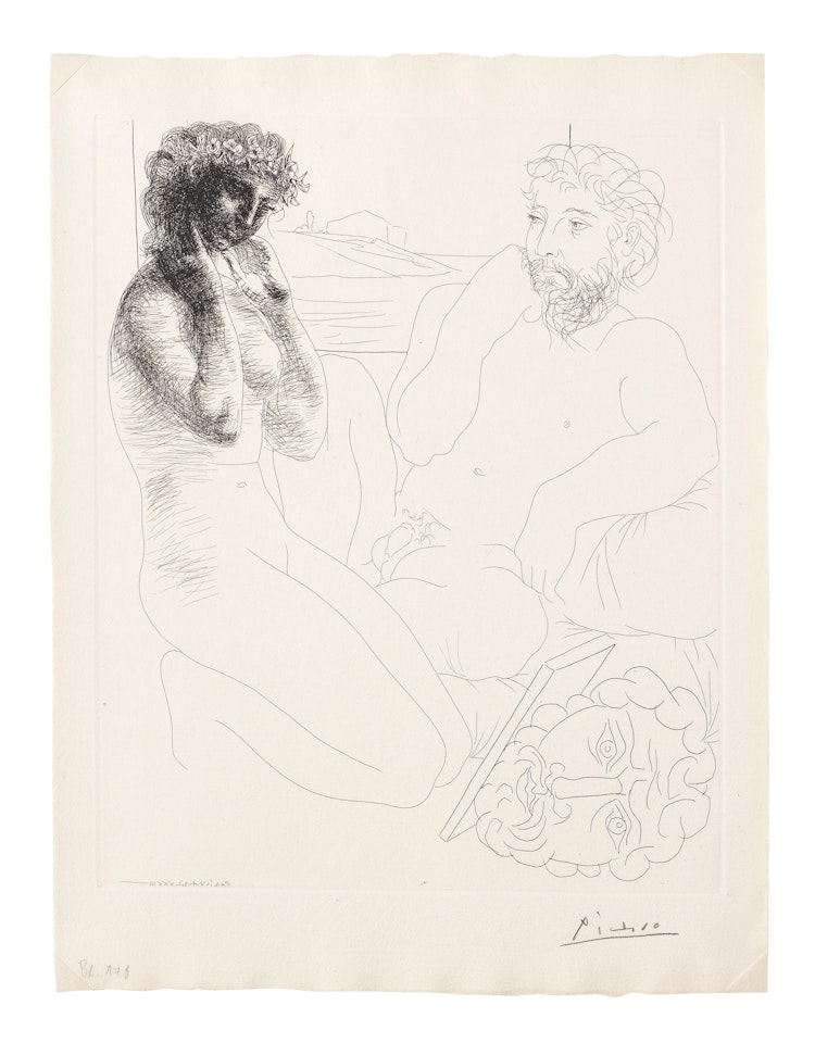 Sculpteur et Modèle agenouillé,  from La Suite Vollard by Pablo Picasso